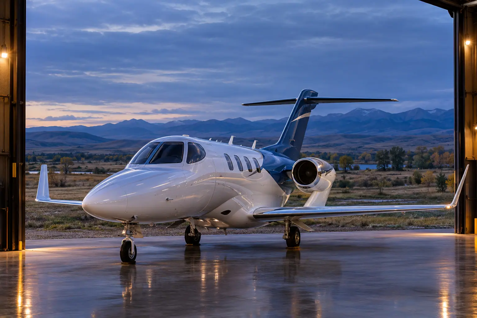 Light jet on the ramp