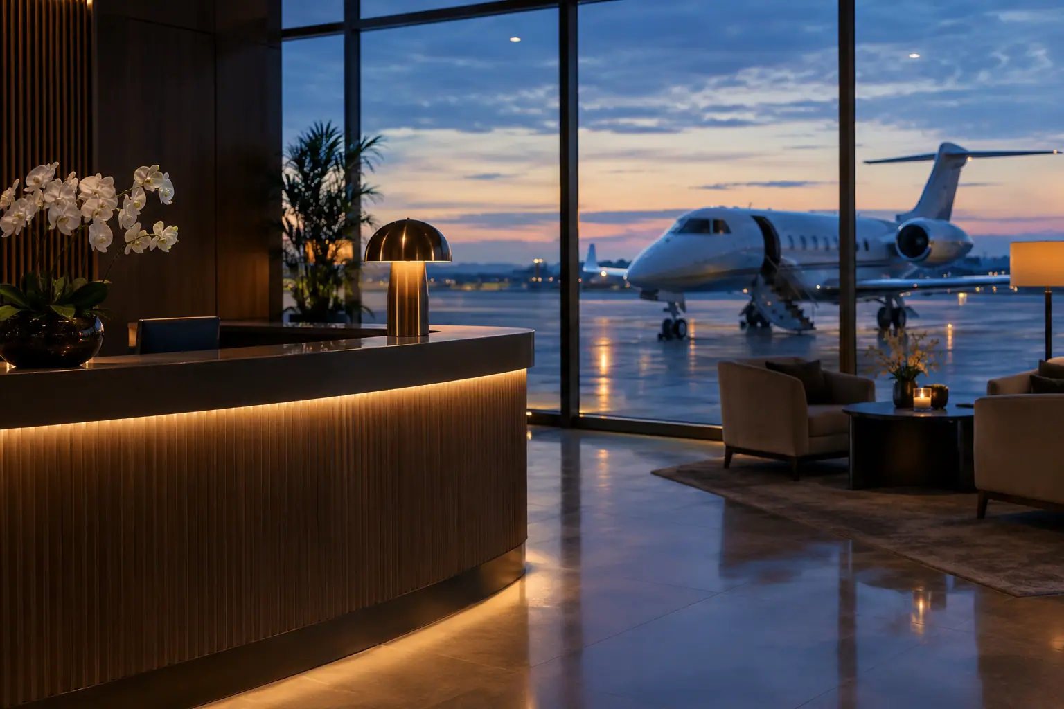 Private terminal front desk