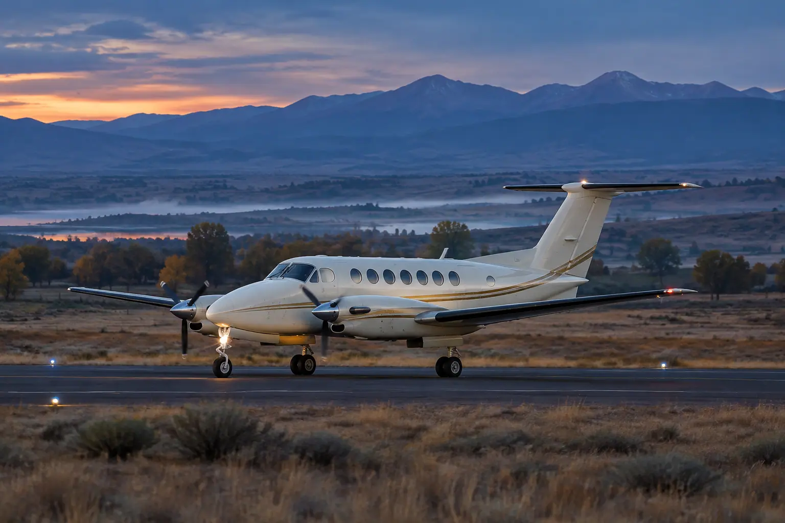 Turboprop on the ramp