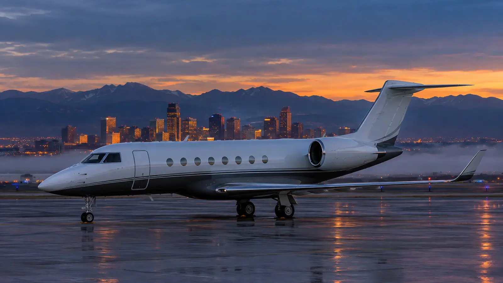 Private jet near Denver
